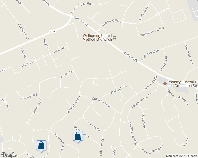 map of restaurants, bars, coffee shops, grocery stores, and more near 913 Highland Spring Lane in Georgetown