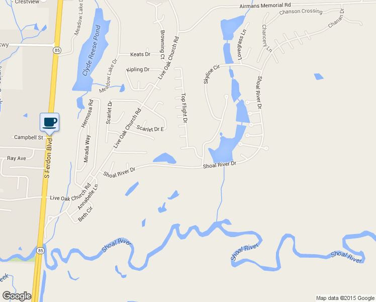 map of restaurants, bars, coffee shops, grocery stores, and more near 2808 Pinnacle Point Dr in Crestview