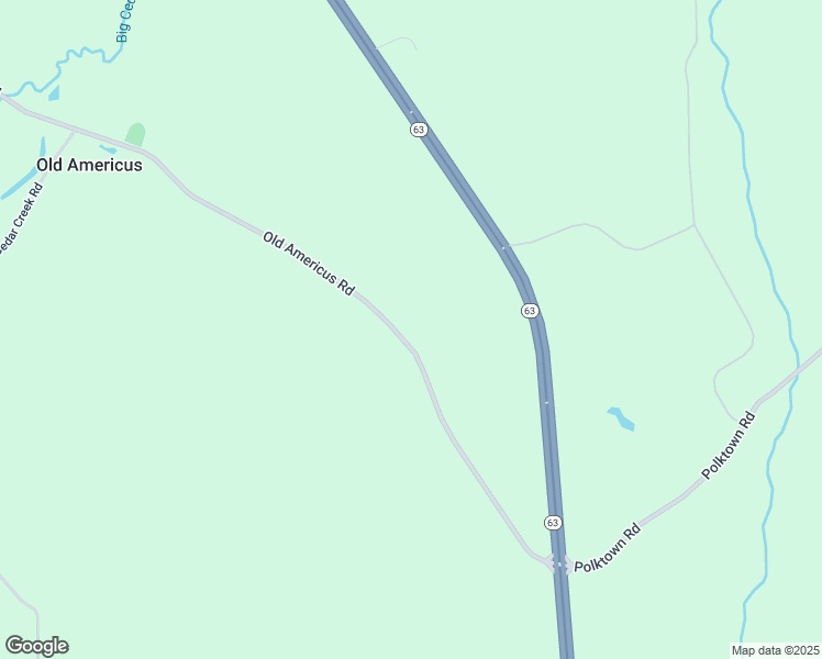 map of restaurants, bars, coffee shops, grocery stores, and more near 24800 Old Americus Road in Lucedale