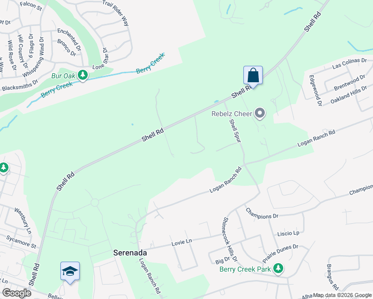 map of restaurants, bars, coffee shops, grocery stores, and more near 2000 Shell Road in Georgetown
