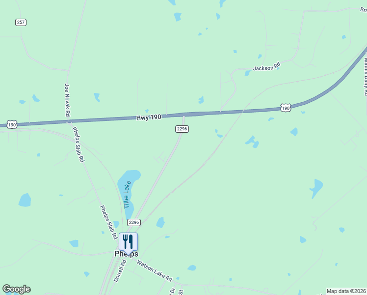 map of restaurants, bars, coffee shops, grocery stores, and more near 28 Farm to Market 2296 in Huntsville