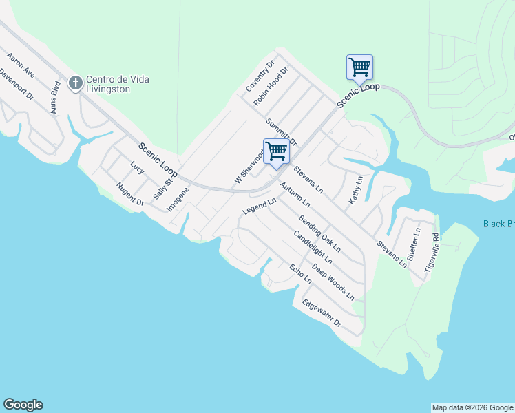 map of restaurants, bars, coffee shops, grocery stores, and more near 240 Legend Lane in Livingston