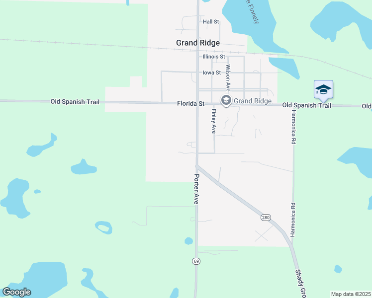 map of restaurants, bars, coffee shops, grocery stores, and more near 6887 Walden Lane in Grand Ridge