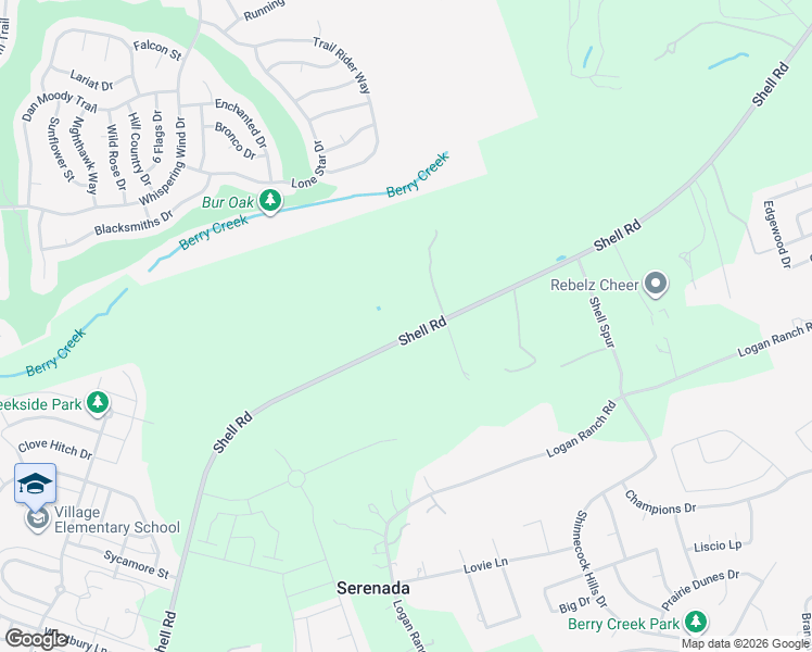 map of restaurants, bars, coffee shops, grocery stores, and more near 3103 Shell Road in Georgetown