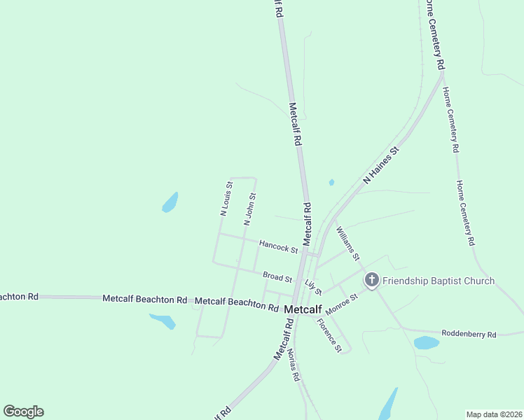 map of restaurants, bars, coffee shops, grocery stores, and more near 3026 North John Street in Metcalf