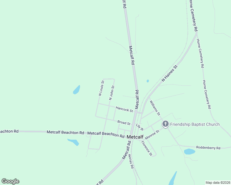 map of restaurants, bars, coffee shops, grocery stores, and more near 3026 North John Street in Metcalf