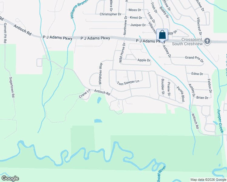 map of restaurants, bars, coffee shops, grocery stores, and more near 398 Riverchase Boulevard in Crestview