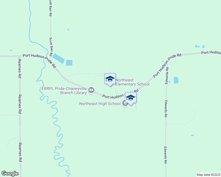 map of restaurants, bars, coffee shops, grocery stores, and more near 13801 Port Hudson-Pride Road in East Baton Rouge Parish