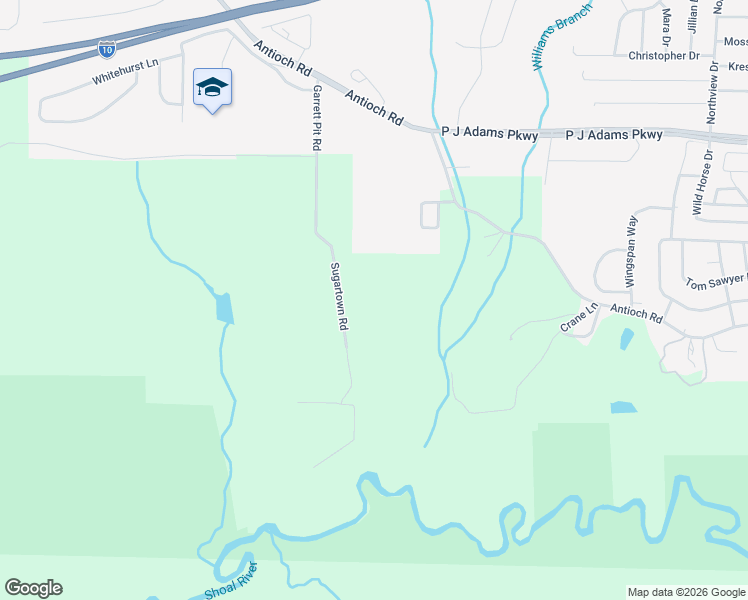 map of restaurants, bars, coffee shops, grocery stores, and more near 4541 Sugartown Road in Crestview