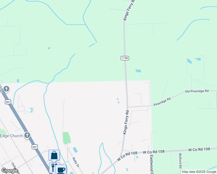 map of restaurants, bars, coffee shops, grocery stores, and more near 37652 Kings Ferry Road in Hilliard