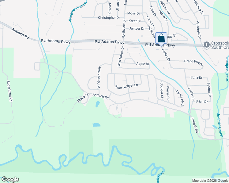 map of restaurants, bars, coffee shops, grocery stores, and more near 516 Tom Sawyer Lane in Crestview