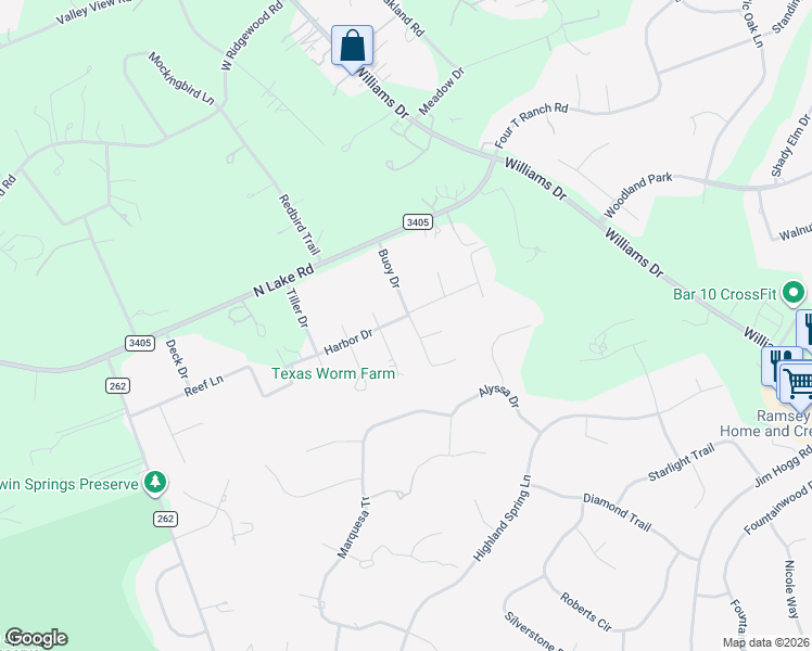 map of restaurants, bars, coffee shops, grocery stores, and more near 400 Harbor Drive in Georgetown