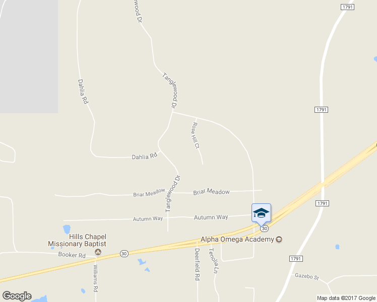 map of restaurants, bars, coffee shops, grocery stores, and more near 30 Rose Hill Court in Huntsville