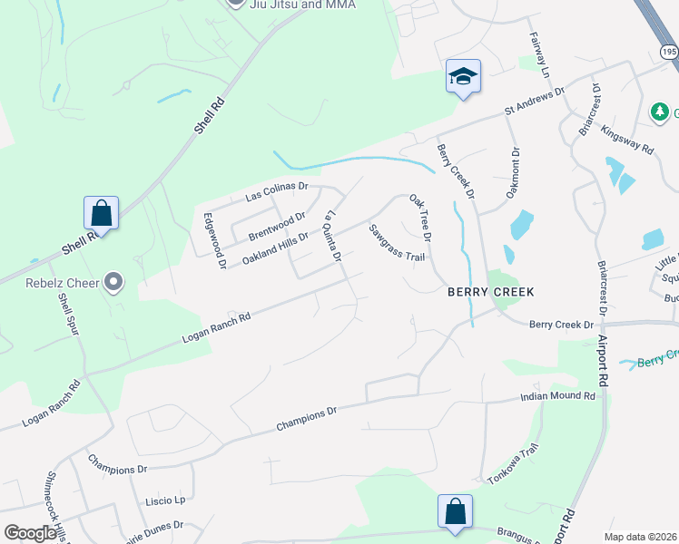 map of restaurants, bars, coffee shops, grocery stores, and more near 30502 La Quinta Drive in Georgetown