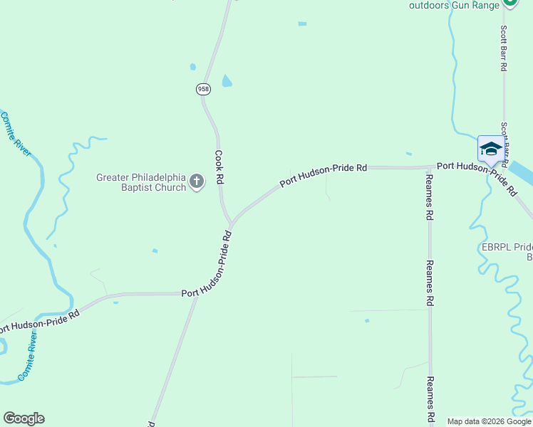 map of restaurants, bars, coffee shops, grocery stores, and more near 12511 Port Hudson-Pride Road in Zachary