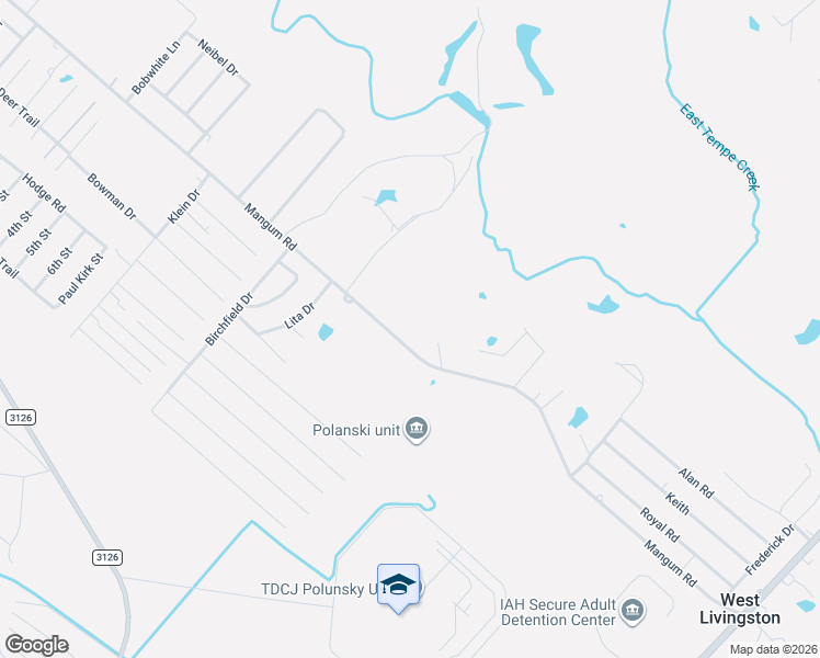map of restaurants, bars, coffee shops, grocery stores, and more near 1032 Mangum Road in Livingston