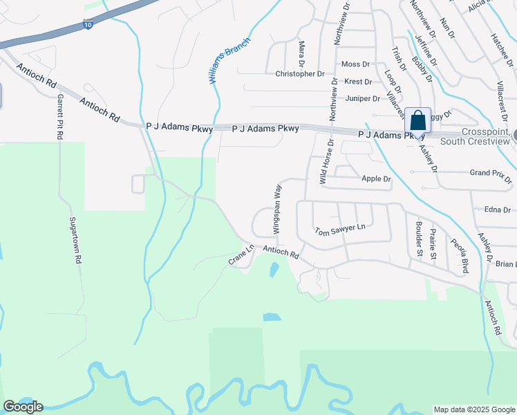 map of restaurants, bars, coffee shops, grocery stores, and more near 721 Majestic Drive in Crestview