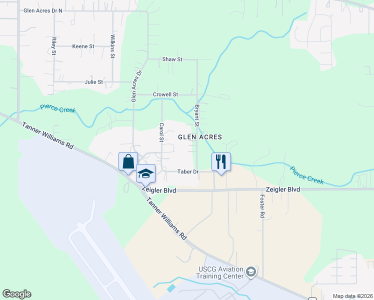 map of restaurants, bars, coffee shops, grocery stores, and more near 851 Bryant St in Mobile