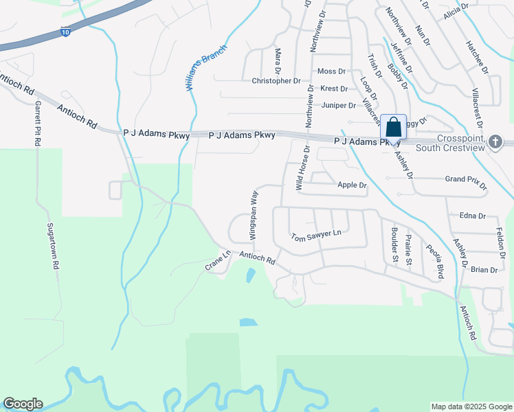 map of restaurants, bars, coffee shops, grocery stores, and more near 554 Wingspan Way in Crestview