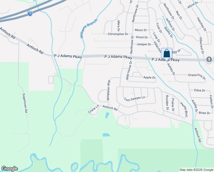 map of restaurants, bars, coffee shops, grocery stores, and more near 555 Wingspan Way in Crestview