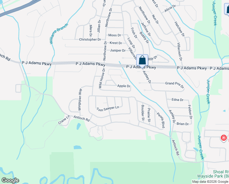 map of restaurants, bars, coffee shops, grocery stores, and more near 328 Riverchase Boulevard in Crestview
