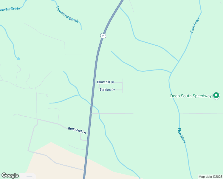 map of restaurants, bars, coffee shops, grocery stores, and more near 33156 Stables Drive in Spanish Fort