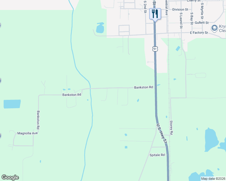 map of restaurants, bars, coffee shops, grocery stores, and more near 12806 Bankston Road in Amite City