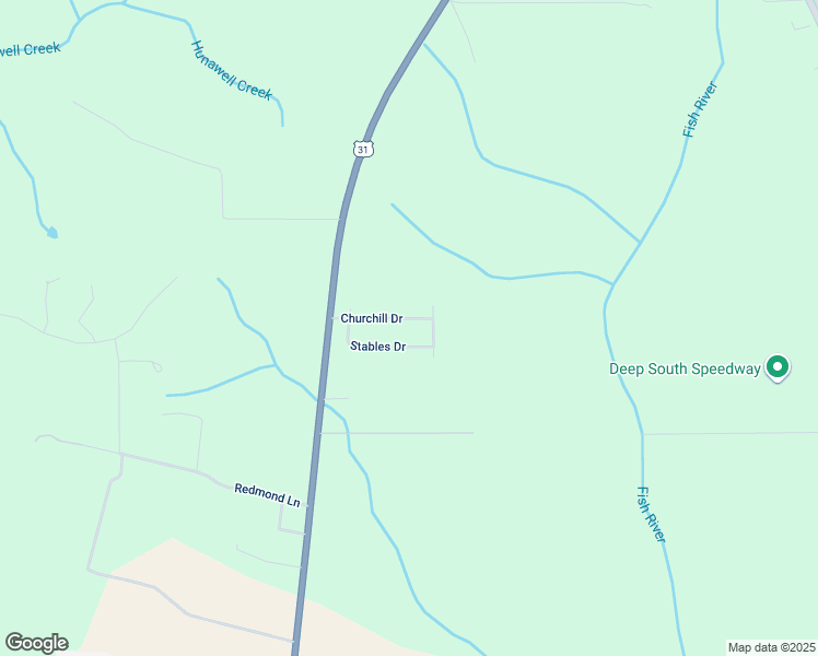 map of restaurants, bars, coffee shops, grocery stores, and more near 12932 Churchill Drive in Spanish Fort