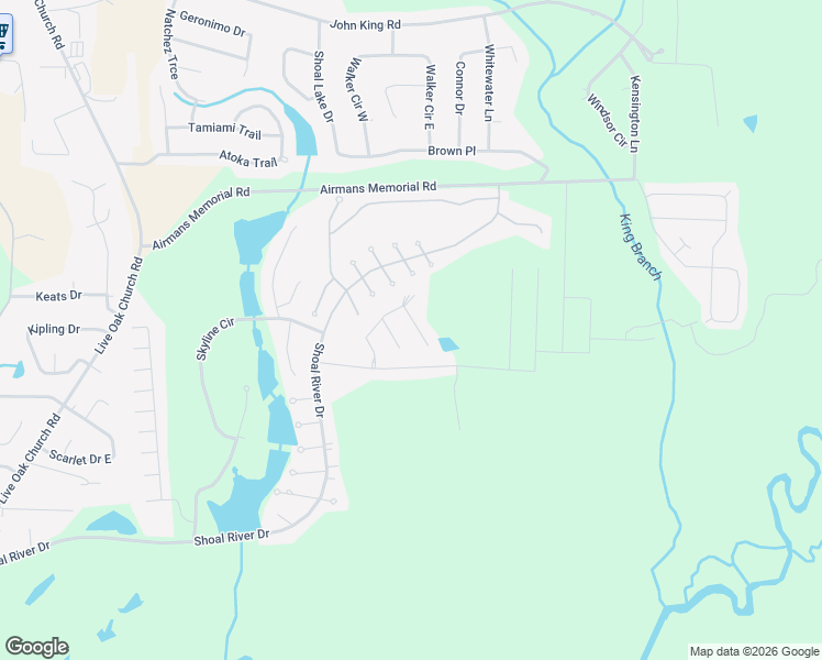 map of restaurants, bars, coffee shops, grocery stores, and more near 2911 Chancery Lane in Crestview