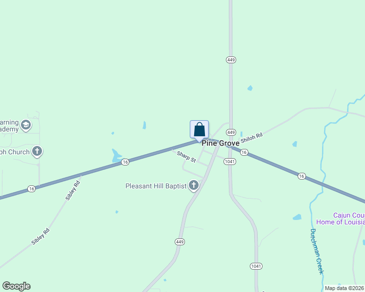 map of restaurants, bars, coffee shops, grocery stores, and more near 42585 Louisiana 16 in Amite City