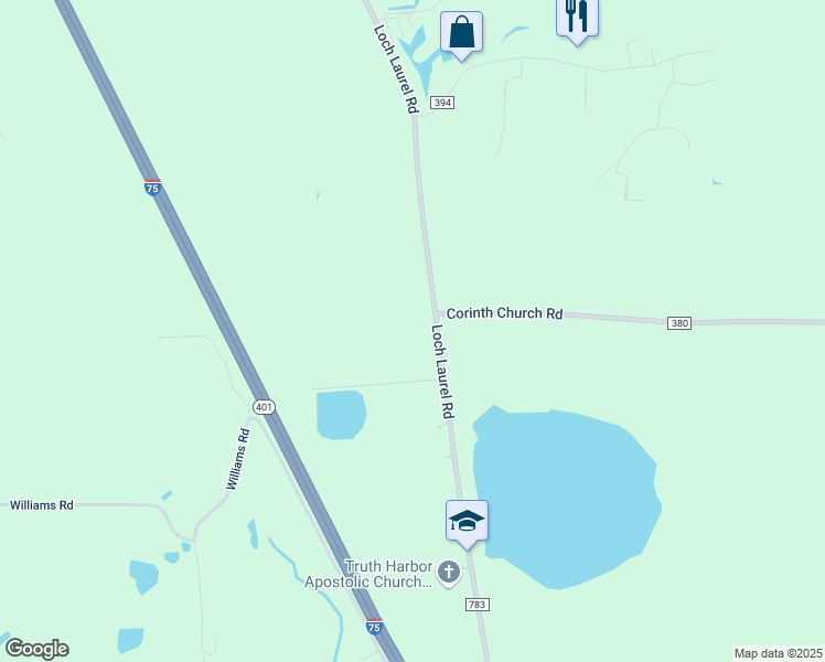 map of restaurants, bars, coffee shops, grocery stores, and more near 4020 Loch Laurel Road in Lake Park