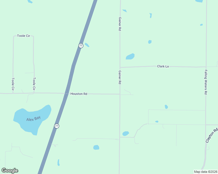 map of restaurants, bars, coffee shops, grocery stores, and more near 1416 Houston Road in Chipley