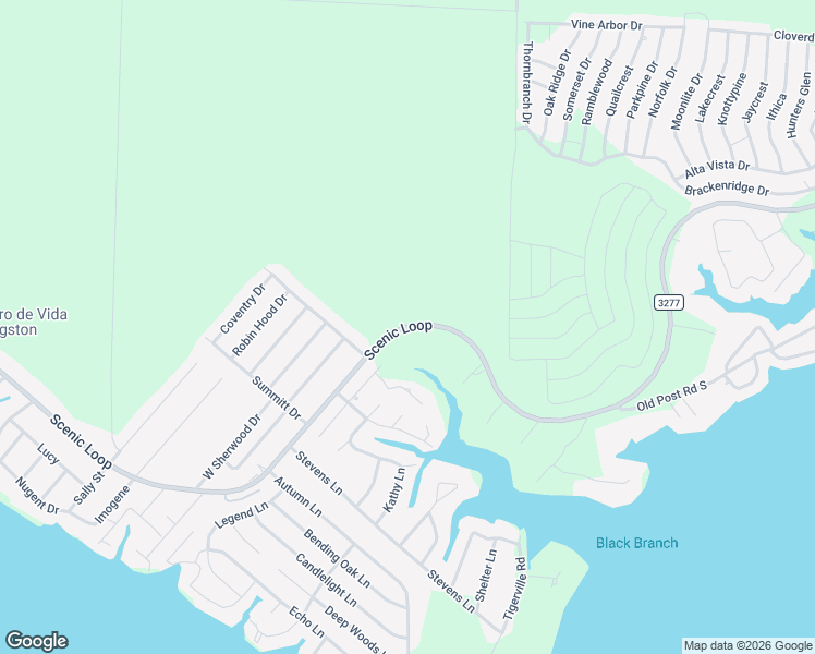 map of restaurants, bars, coffee shops, grocery stores, and more near Farm to Market Road 3277 in Polk County