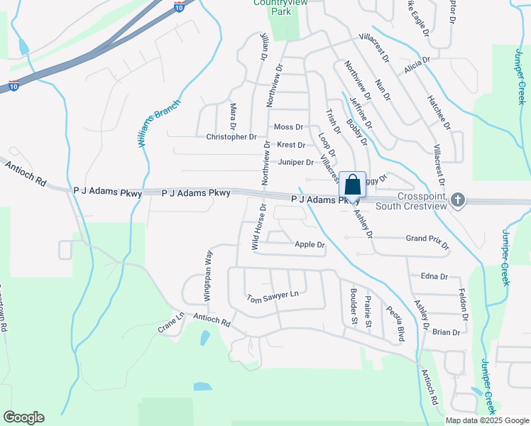 map of restaurants, bars, coffee shops, grocery stores, and more near 112 Wild Horse Drive in Crestview