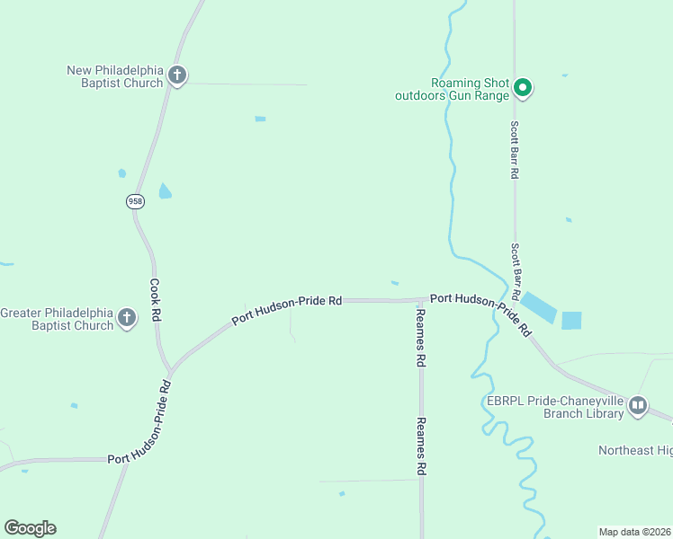 map of restaurants, bars, coffee shops, grocery stores, and more near 12833 Port Hudson-Pride Road in Zachary