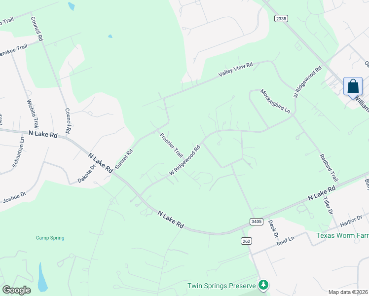 map of restaurants, bars, coffee shops, grocery stores, and more near 525 West Ridgewood Road in Georgetown