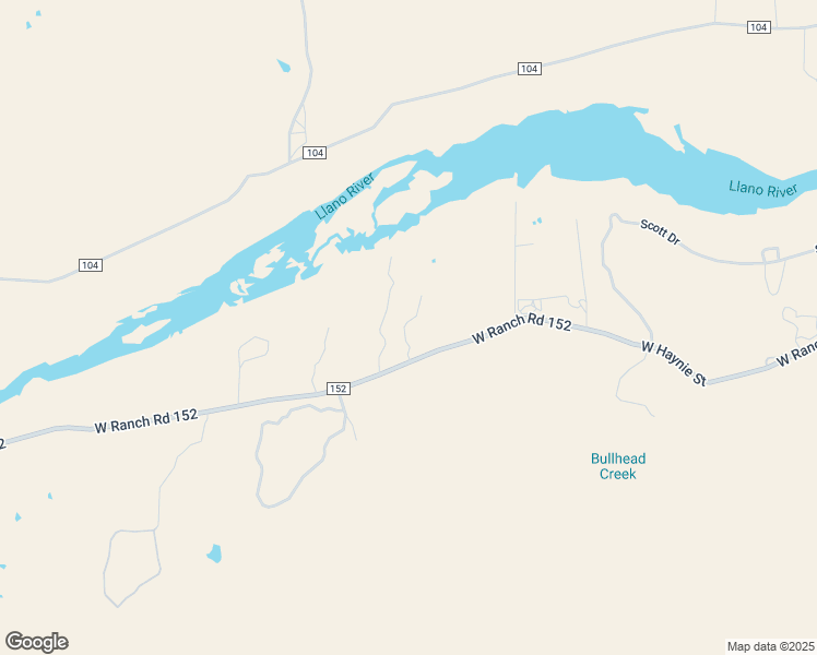 map of restaurants, bars, coffee shops, grocery stores, and more near 12041 West Ranch Road 152 in Llano