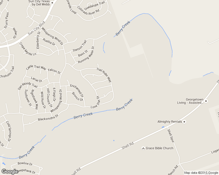 map of restaurants, bars, coffee shops, grocery stores, and more near 121 Buttercup Trail in Georgetown