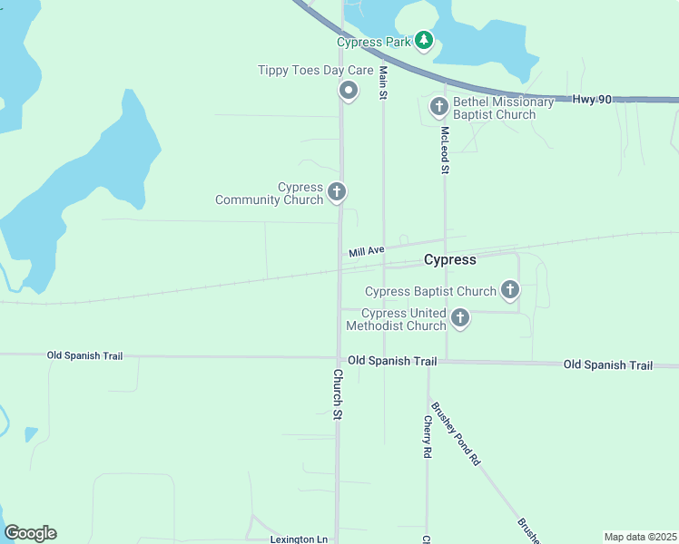 map of restaurants, bars, coffee shops, grocery stores, and more near 2045 Church Street in Marianna