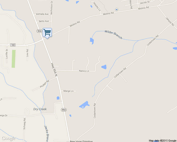 map of restaurants, bars, coffee shops, grocery stores, and more near 730 Nancy Lane in Molino