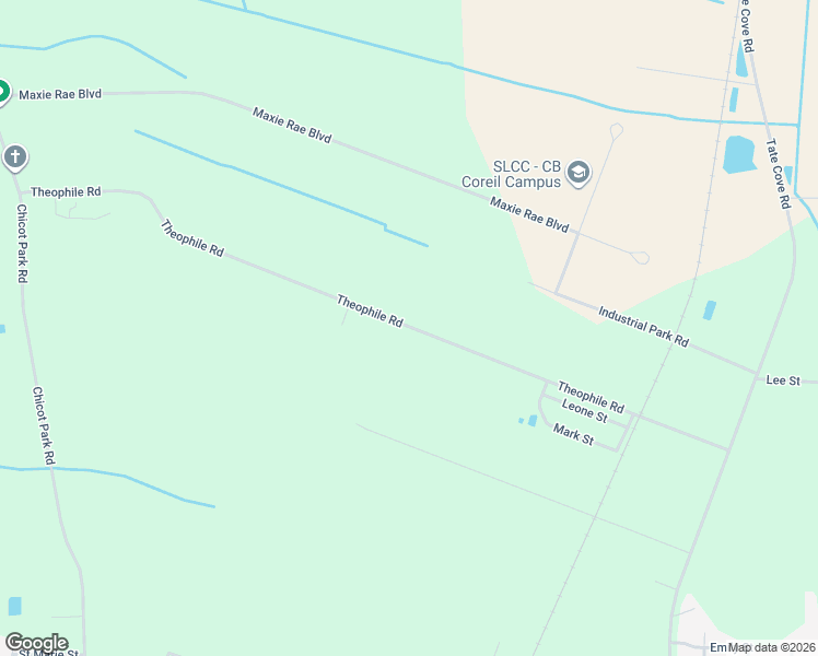 map of restaurants, bars, coffee shops, grocery stores, and more near 450 Theophile Road in Ville Platte