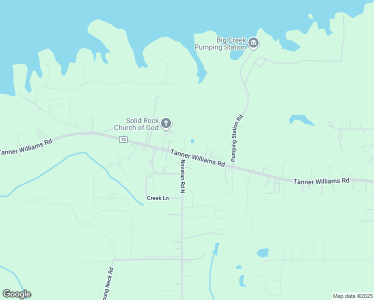 map of restaurants, bars, coffee shops, grocery stores, and more near 11290 Tanner Williams Road in Mobile