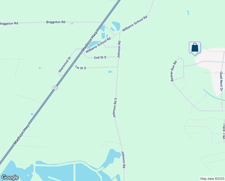 map of restaurants, bars, coffee shops, grocery stores, and more near 4286 Johnson Road South in Valdosta