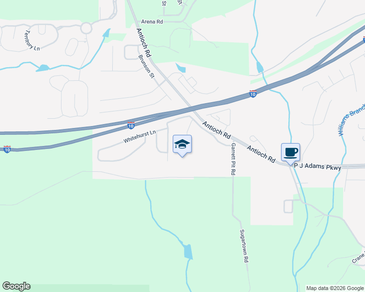 map of restaurants, bars, coffee shops, grocery stores, and more near 4700 Whitehurst Lane in Crestview