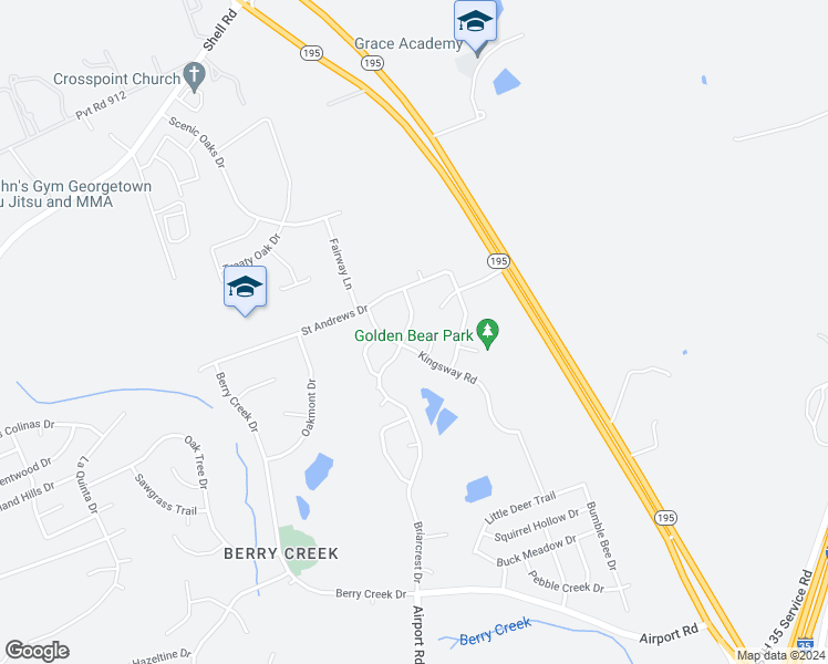 map of restaurants, bars, coffee shops, grocery stores, and more near 30412 Briarcrest Drive in Georgetown