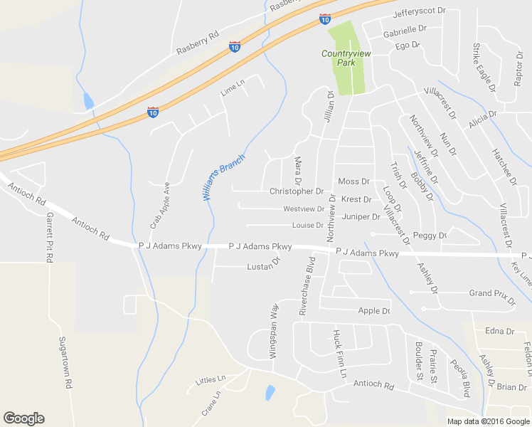 map of restaurants, bars, coffee shops, grocery stores, and more near 227 Westview Drive in Crestview