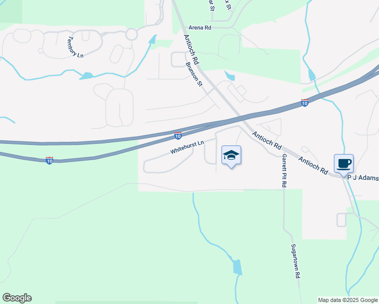 map of restaurants, bars, coffee shops, grocery stores, and more near 5200 Whitehurst Lane in Crestview