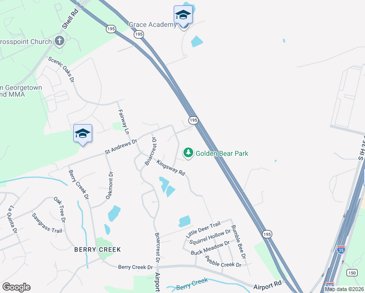 map of restaurants, bars, coffee shops, grocery stores, and more near 30320 Tiger Woods Drive in Georgetown