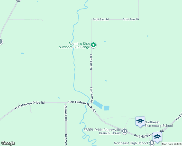 map of restaurants, bars, coffee shops, grocery stores, and more near 285 Scott Barr Road in Slaughter