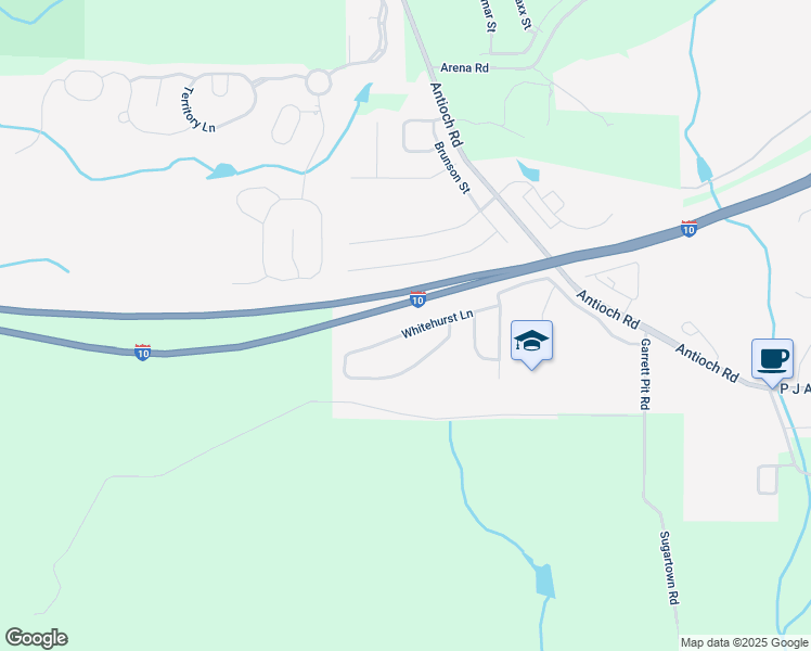 map of restaurants, bars, coffee shops, grocery stores, and more near 5131 Whitehurst Lane in Crestview